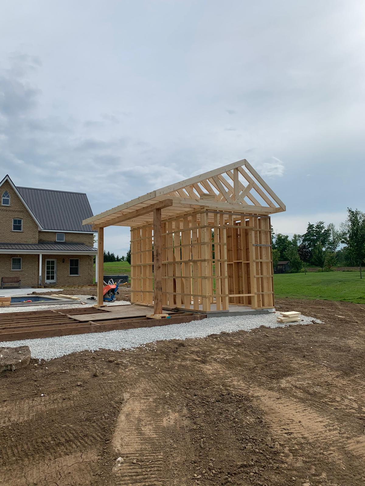 this image shows a landscape being built